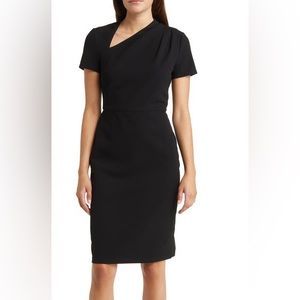 Maggy London Asymmetric Short Sleeve Dress